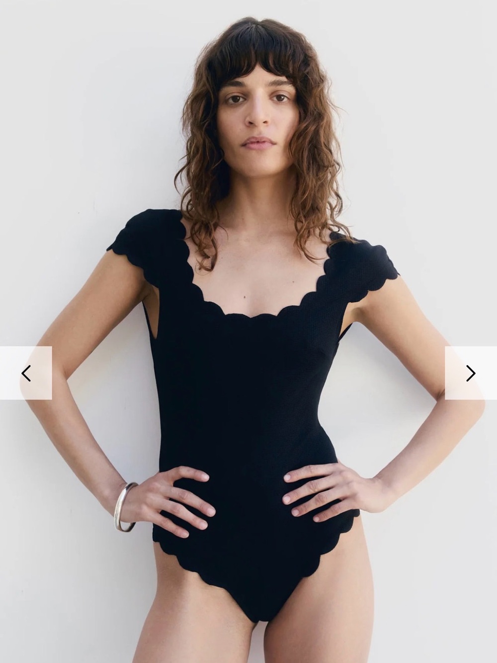 Marysia Swim Black Scalloped-Edge Bodysuit - Picture 2 of 3